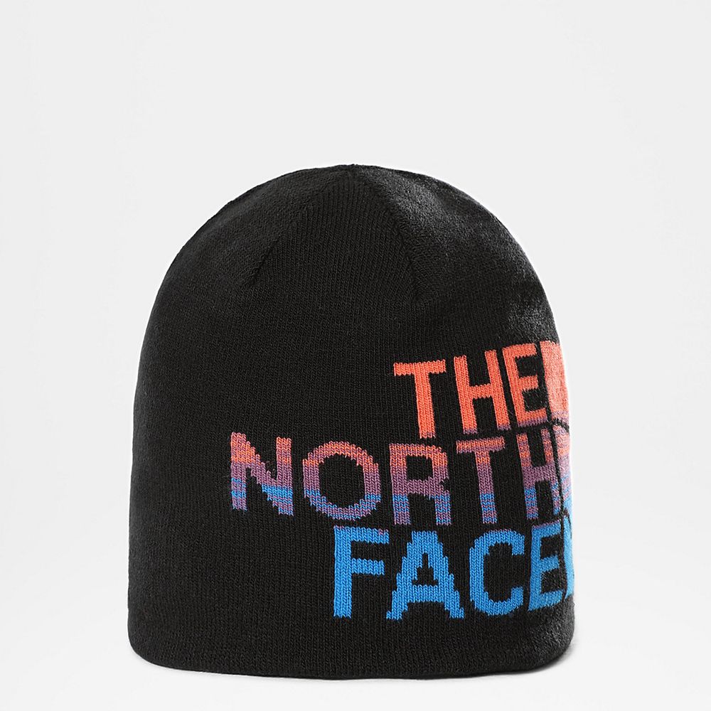 The North Face Beanies Mens Australia - The North Face Reversible Tnf Banner Black / Blue (CVJ-25740